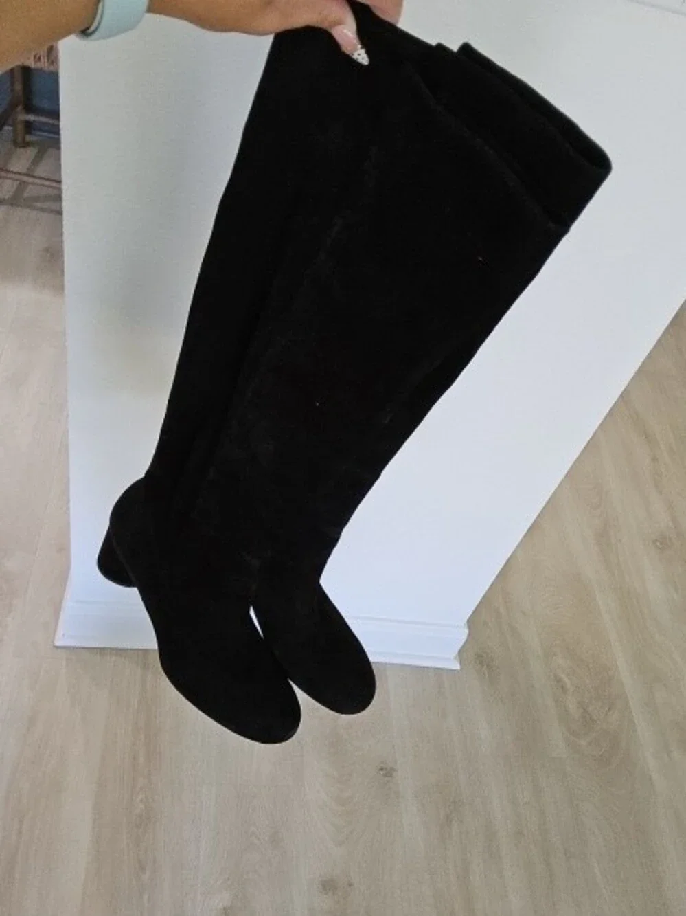 Stuart Weitzman Black Block Heel Boots
